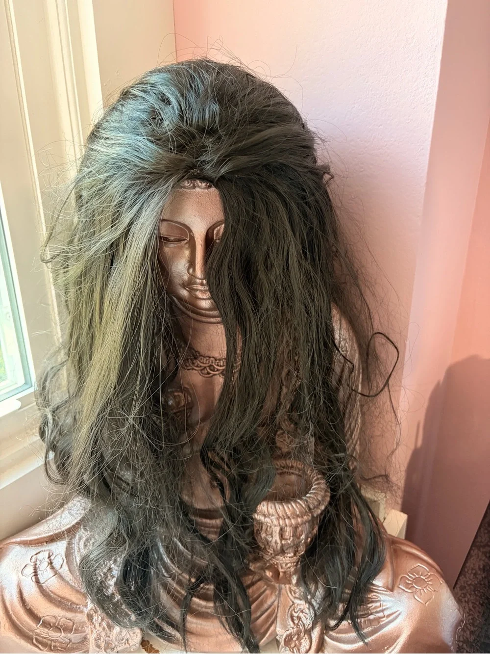Long layered brunette wig